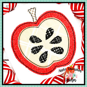 Apple Bean Stitch Applique Design