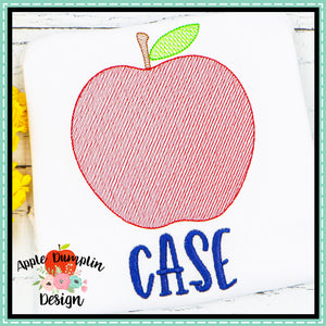 Apple Sketch Embroidery Design