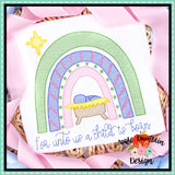 Baby Jesus Rainbow Sketch Embroidery Design