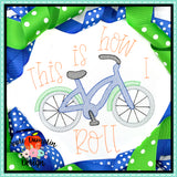 Bicycle Sketch Embroidery Design