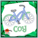 Bicycle Sketch Embroidery Design