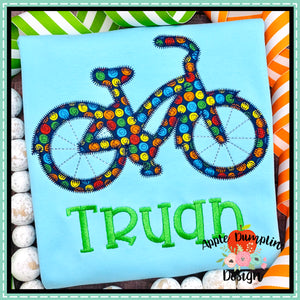 Bicycle Zigzag Applique Design