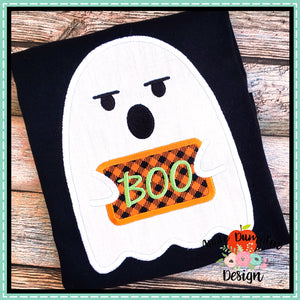 Boo Ghost Applique Design