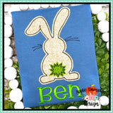 Bunny Backside Bean Stitch Applique Design