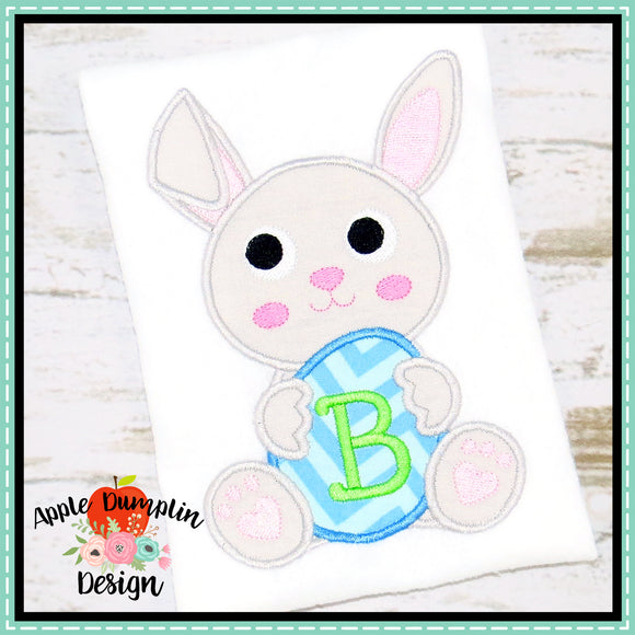 Bunny with Egg Applique Design