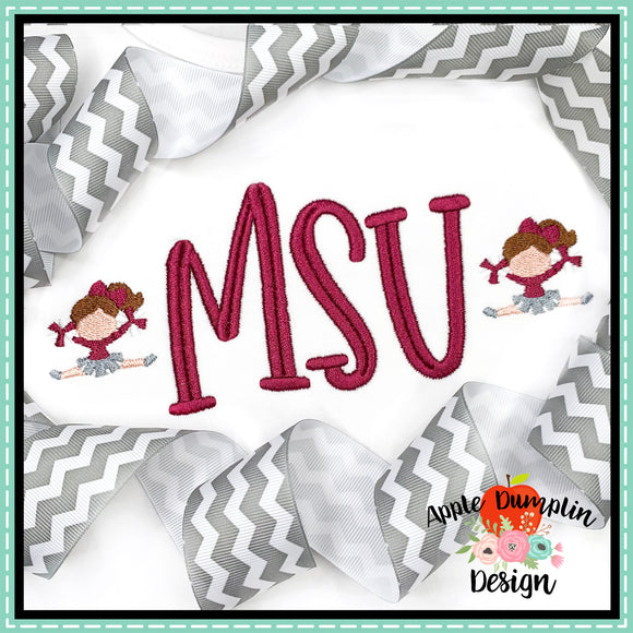 Cheerleader Mini Embroidery Design