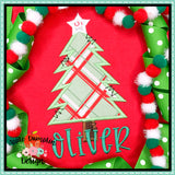 Christmas Tree Satin Applique Design