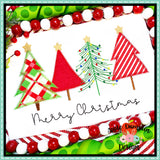 Christmas Trees Zigzag Applique Design