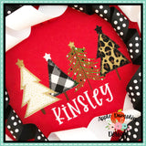 Christmas Trees Zigzag Applique Design