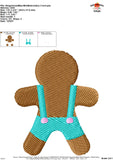 Single Gingerbread Man Mini Embroidery Design