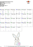 Bunny Girl Bean Stitch Applique Design