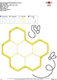 Honeycomb Zigzag Applique Design