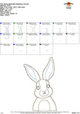 Bunny Bean Stitch Applique Design