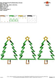 Christmas Tree Trio Embroidery Design
