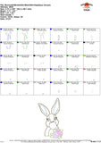 Bunny with Bubblegum Girl Bean Stitch Applique Design
