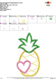 Pineapple Heart Zigzag Applique Design