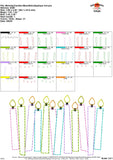 Birthday Candles Bean Stitch Applique Design