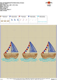 Scribble Sailboat Trio Embroidery Design