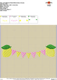 Lemon Banner Sketch Embroidery Design