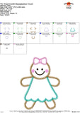 Gingerbread Girl Zigzag Applique Design