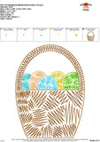 Easter Basket Scribble Embroidery Design