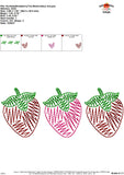 Scribble Strawberry Trio Embroidery Design