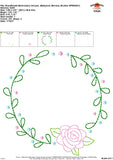 Rose Wreath Embroidery Design