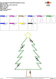 Christmas Tree Bean Stitch Applique Design