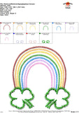 Rainbow Shamrocks Zigzag Applique Design