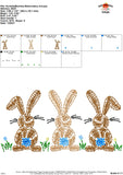 Scribble Bunnies Embroidery Design