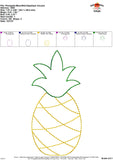 Pineapple Bean Stitch Applique Design