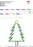 Christmas Tree Zigzag Applique Design
