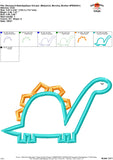 Dinosaur 4 Satin Applique Design