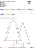 Christmas Trees Bean Stitch Applique Design