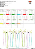 Birthday Candles Bean Stitch Applique Design