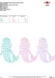 Scribble Mermaid Trio Embroidery Design