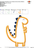 Dinosaur 1 Satin Applique Design