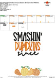 Smashin' Pumpkins Since Sketch Embroidery Design
