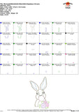 Bunny with Bubblegum Girl Bean Stitch Applique Design