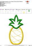 Pineapple Satin Applique Design