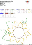 Sunflower Bean Stitch Applique Design