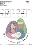 Mary Did You Know Nativity Sketch Embroidery Design