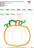 Pumpkin Satin Applique Design