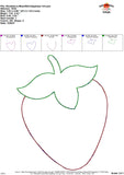 Strawberry Bean Stitch Applique Design