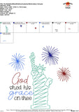 Scribble God Shed His Grace Liberty Embroidery Design