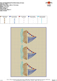 Scribble Sailboat Trio Embroidery Design