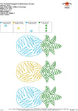 Scribble Pineapple Trio Embroidery Design