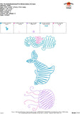 Scribble Sea Animal Trio Embroidery Design