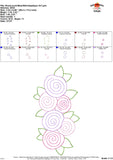 Rose Laurel Bean Stitch Applique Design