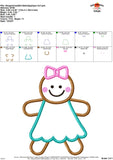 Gingerbread Girl Satin Applique Design